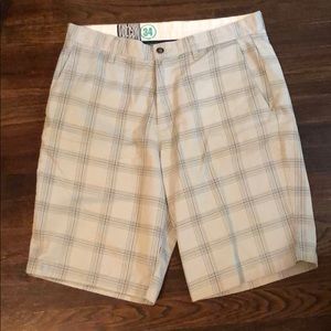 Volcom Shorts- gray with stripes